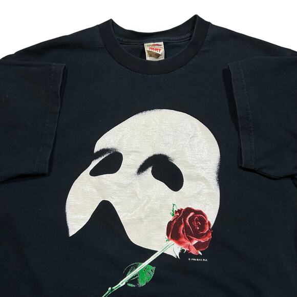 Vintage Phantom of The Opera Graphic Black Tee T-Shirt - Picture 1 of 5